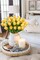 24 Pcs Yellow Artificial Tulips Real Touch PU Faux Flowers, 13.5 Inch Silk Tulips with Stems, Faux Tulip Bouquet for Vase, Home Decor, Wedding, Mother’s Day Centerpieces